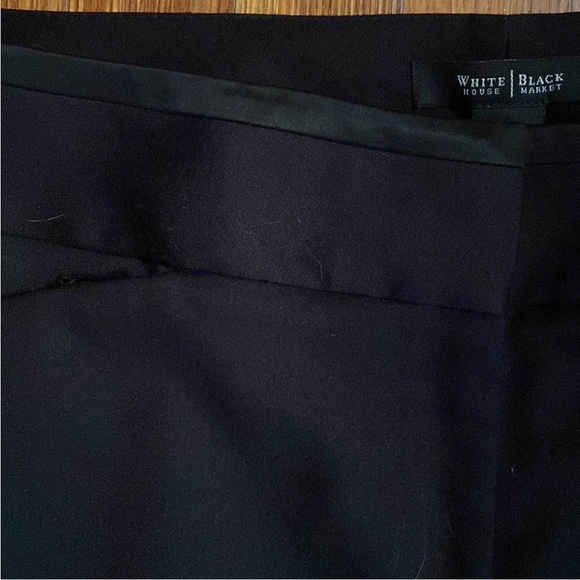 WHBM Slim Ankle Length Black Dress Pants Tuxedo Stripe  8 - Picture 7 of 10